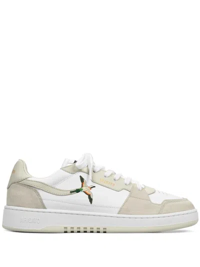 Axel Arigato Dice Lo Embroidered Leather Sneakers In White