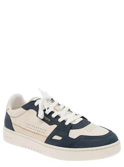Axel Arigato Dice Lo Blue And White Two-tone Sneakers In Calf Leather Man In Neutral