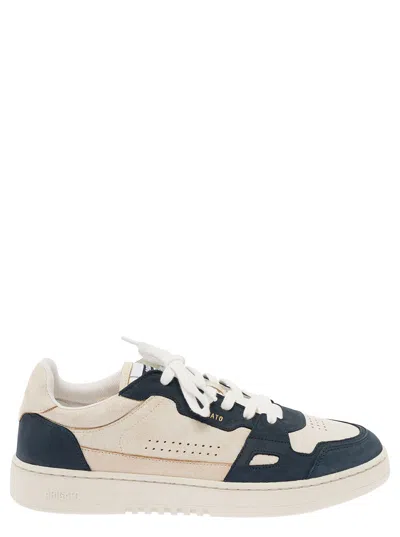 Axel Arigato Dice Lo Blue And White Two-tone Sneakers In Calf Leather Man