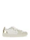 Axel Arigato 'dice Lo' White Sneakers With Logo Detail And Metallic Heel Tab