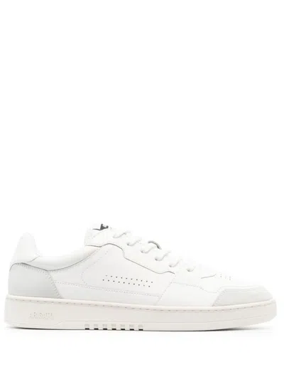 Axel Arigato White Leather Suede Panels Perforated Flat Shoes