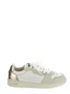 Axel Arigato 'dice Lo' White Sneakers With Logo Detail And Metallic Heel Tab In White