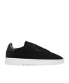 Axel Arigato '90 Clean' Black Low Top Sneakers With Logo Lettering On The Side In Black