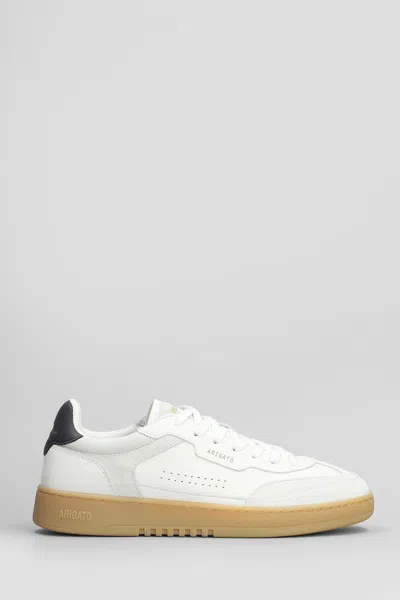 AXEL ARIGATO DICE T-TOE SNEAKERS IN WHITE SUEDE AND LEATHER