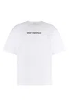 Axel Arigato Distort Logo-print Cotton T-shirt In White