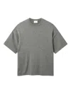 Axel Arigato Distort Knitted Back-logo T-shirt In Gray