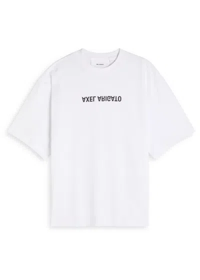 Axel Arigato Distort Logo-print Cotton T-shirt In White