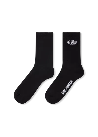 Axel Arigato Distort Logo Socks In Black