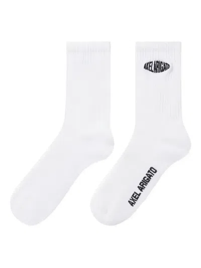 Axel Arigato Distort Logo Socks In White