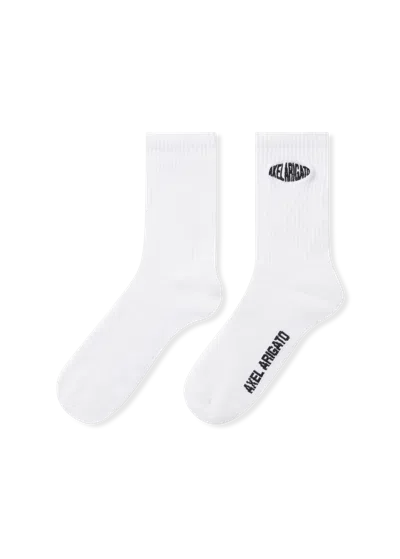 Axel Arigato Distort Logo Socks In White