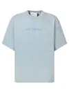 Axel Arigato Distort Logo T-shirt In Sky Blue In Blue