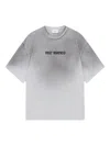 Axel Arigato Crew Neck Graphic Print Drop Shoulder T-shirt In Gray