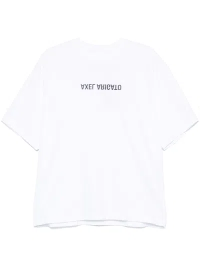 Axel Arigato Distort Logo-print Cotton T-shirt In White