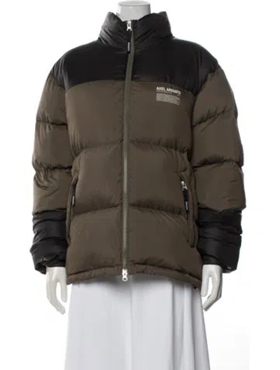 Pre-owned Axel Arigato Down Coat In Green