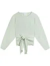 Axel Arigato Drape Tie-front Cotton Sweatshirt In Green