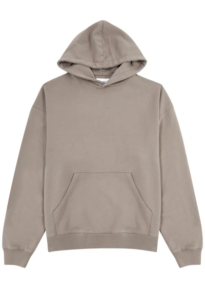 Axel Arigato Drill Logo-embroidered Hooded Cotton Sweatshirt In Mid Grey