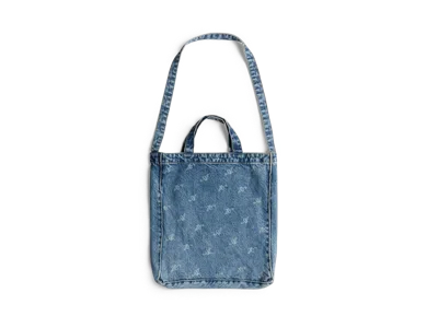 Axel Arigato Dune Script A Denim Bag In Blue