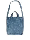Axel Arigato Dune Script Denim Tote Bag In Blue