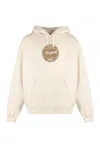 Axel Arigato Logo-patch Cotton Hoodie In Sand