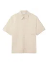 Axel Arigato Dylan Embroidered Pocket Shirt In Neutral