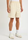 Axel Arigato Embroidered Cotton-poplin Shorts In Nude