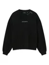 Axel Arigato Embroidered Logo Black Sweatshirt With Drop Shoulder Design In Black