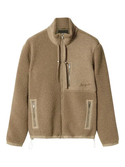 Axel Arigato Embroidered-logo Jacket In Brown
