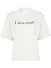 Axel Arigato Embroidered-slogan Organic-cotton T-shirt In Green