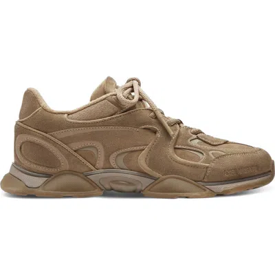 Axel Arigato Eris Beige Low Top Sneakers With Logo Patch On The Tongue In Leather And Fabric Woman In Brown