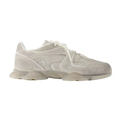 Axel Arigato Eris White Sneaker With Side Logo Lettering And Panel Design In Suede Man