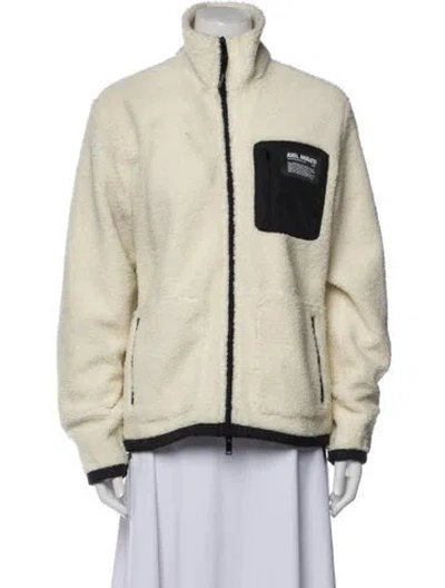 Pre-owned Axel Arigato Faux Fur Jacket In Neutral