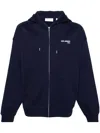 Axel Arigato Fiel Zipped Cotton Hoodie In Blue