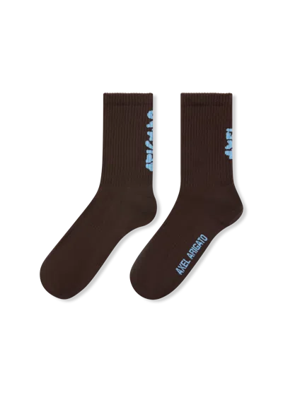 Axel Arigato Floral Jacquard Socks In Brown