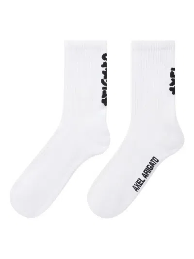 Axel Arigato Floral Jacquard Socks In White