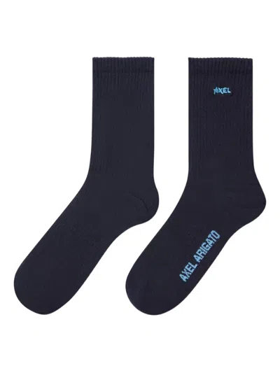 Axel Arigato Floral Logo Socks In Black