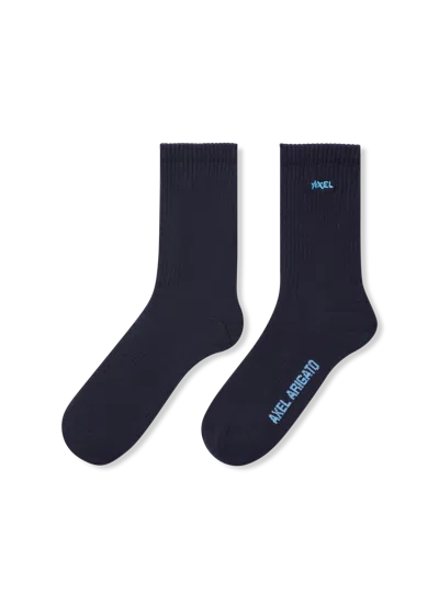 Axel Arigato Floral Logo Socks In Blue