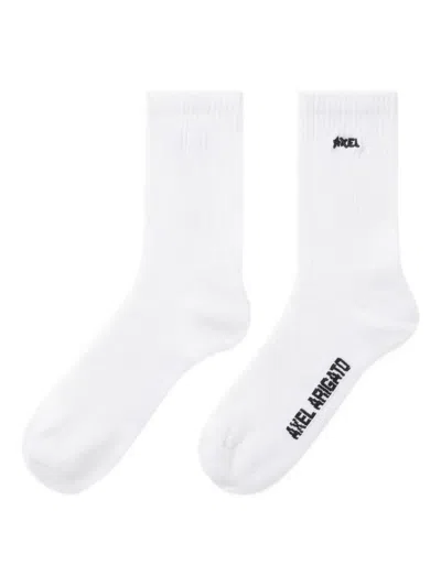 Axel Arigato Floral Logo Socks In White