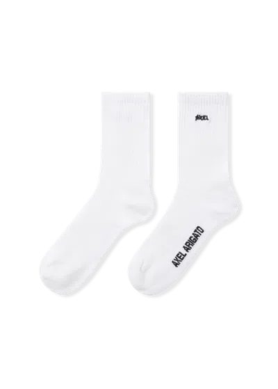 Axel Arigato Floral Logo Socks In White