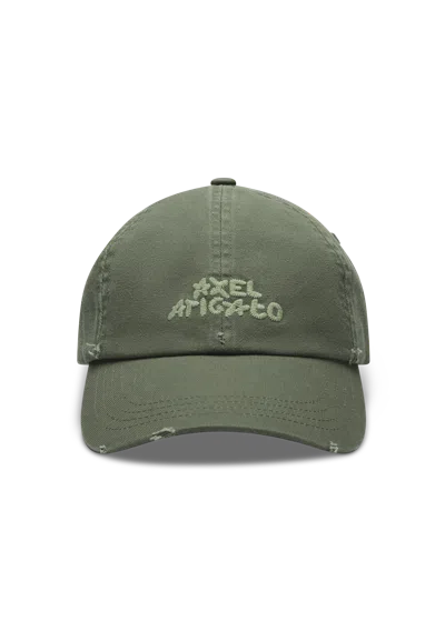 Axel Arigato Floral Washed Cap In Green