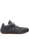 Axel Arigato Frayed-detail Cotton Sneakers In Black