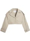 Axel Arigato Gaia Cropped Trench Coat In Neutrals
