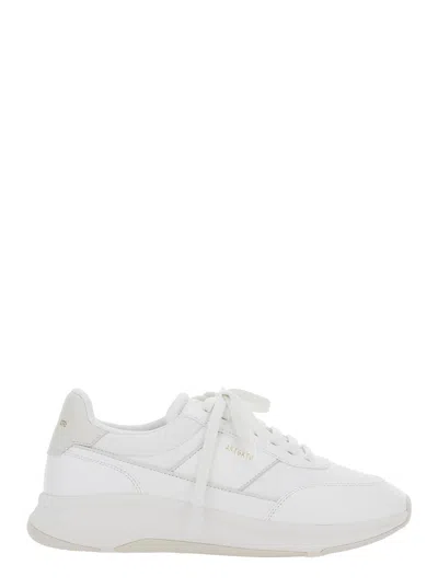 AXEL ARIGATO AXEL ARIGATO MEN 'GENESIS NEO RUNNER' WHITE LOW TOP SNEAKERS WITH LOGO LETTERING ON TONGUE AND HEEL 