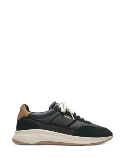 Axel Arigato Black Genesis Neo Runner Leather Suede Accents Sneakers