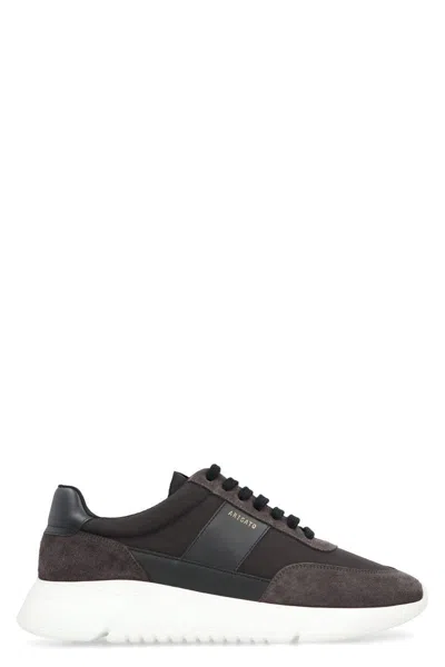 Axel Arigato Genesis Vintage Runner Leather And Fabric Low-top Sneakers In Black