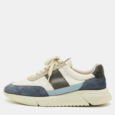 Pre-owned Axel Arigato Genesis Vintage Size 43 Multicolor Canvas Leather And Suede Low Top Sneakers