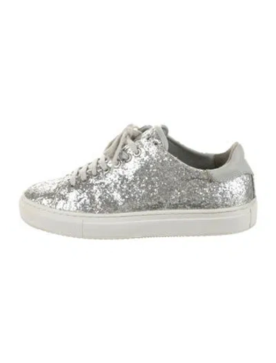Pre-owned Axel Arigato Glitter Printed Sneakers In Silver