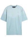 Axel Arigato Gradient Logo-embroidered Cotton T-shirt In Blue