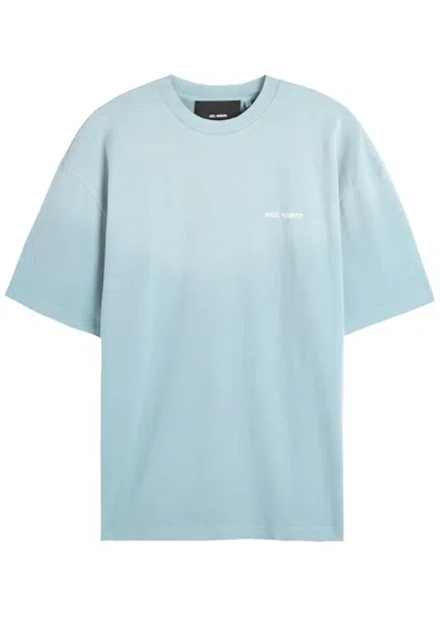 Axel Arigato Gradient Logo-embroidered Cotton T-shirt In Blue