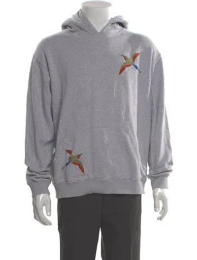 Pre-owned Axel Arigato Graphic Print Crew Neck Hoodie In Gray