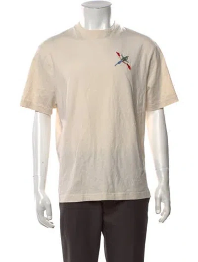 Pre-owned Axel Arigato Graphic Print Crew Neck Pullover In Neutrals